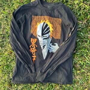Bleach Hollow Ichigo Long Sleeve Graphic Shirt – Flame Sleeve – Size M
